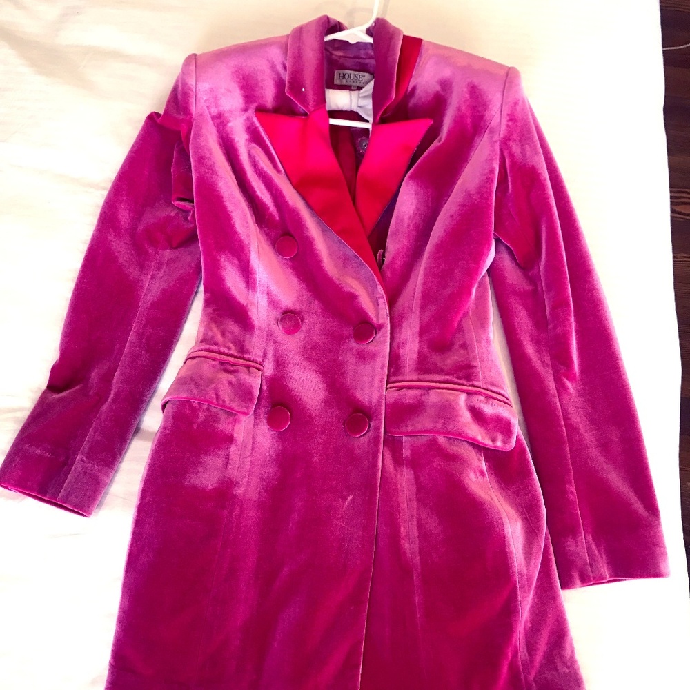 Velvet Hot Pink Blazer